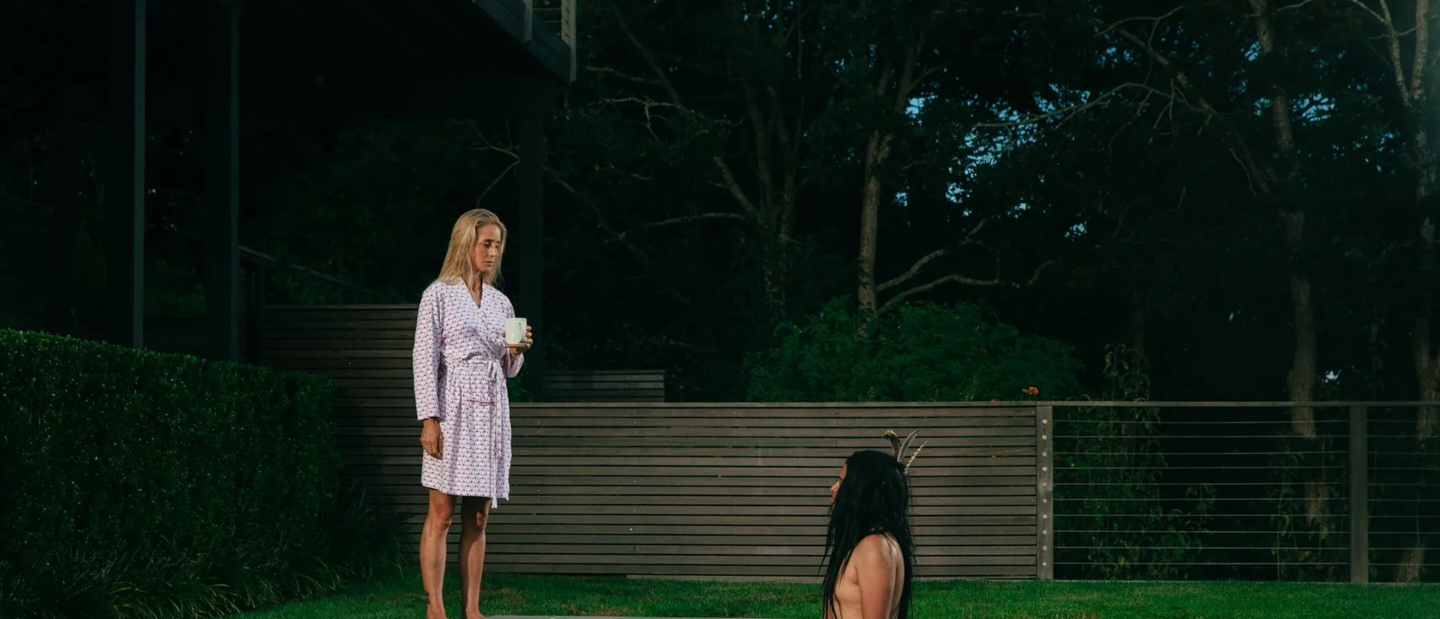 emerging person from pool