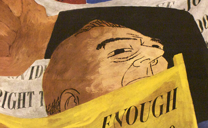 Ben Shahn, For All These Rights We've Just Begun to Fight, 1946, Offset lithograph. Gift of Dolores S. Taller