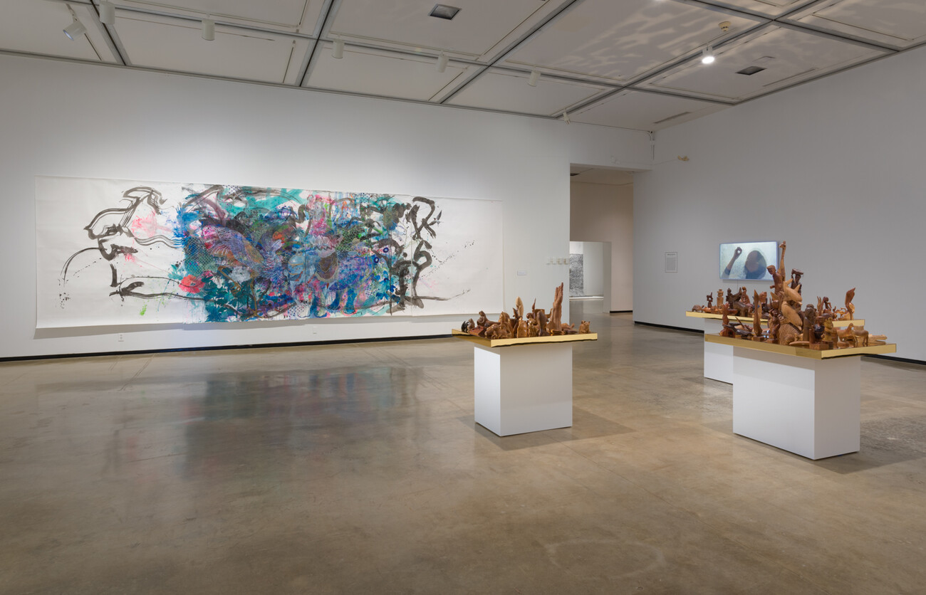 Installation view of R.S.V.P. Los Angeles: The Project Series at Pomona at the Pomona College Museum of Art on view fall 2015
