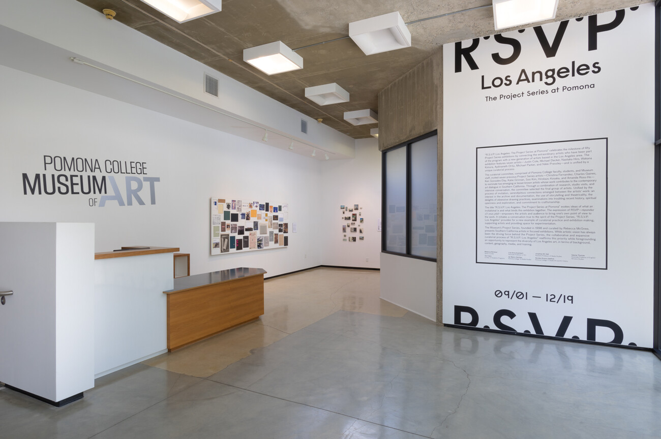 Installation view of R.S.V.P. Los Angeles: The Project Series at Pomona at the Pomona College Museum of Art on view fall 2015