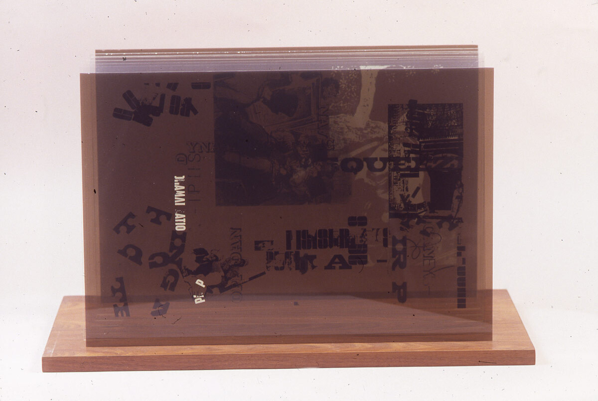 John Cage, Not Wanting to Say Anything About Marcel (Plexigram I) , 1969, Serigraph on plexiglas, Museum purchase with funds provided by the Estate of Walter and Elise Mosher 1