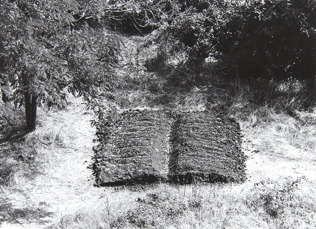Libro campo (Field Book), 1998, photomechanical print on paper (photo of installation in Bassano in Teverino, Italy), 15 3/4 x 21 5/8 in. (40.01 x 54.93 cm). Pomona College Collection. Gift of the artist.