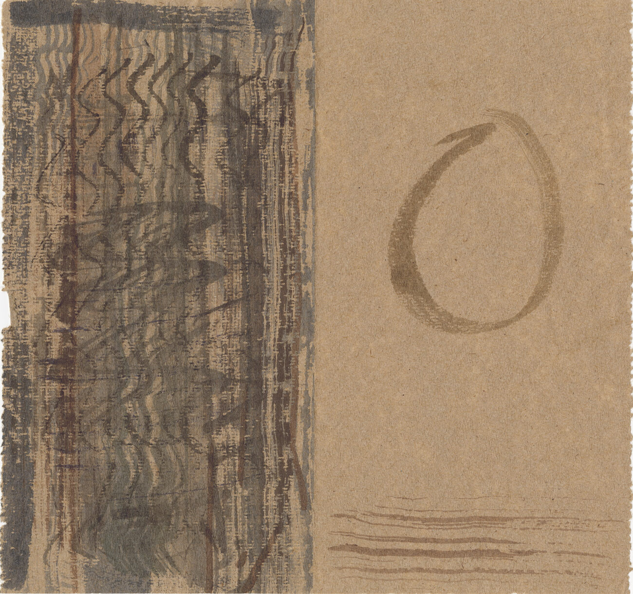 John Cage and Mountain Lake Workshop, Zen Ox-Hearding Pictures: Set One, Number 9 1988, watercolor on paper, 9 3/4 x 10 1/4 inches Private Collection, reproduced by permission of the John Cage Trust at Bard College