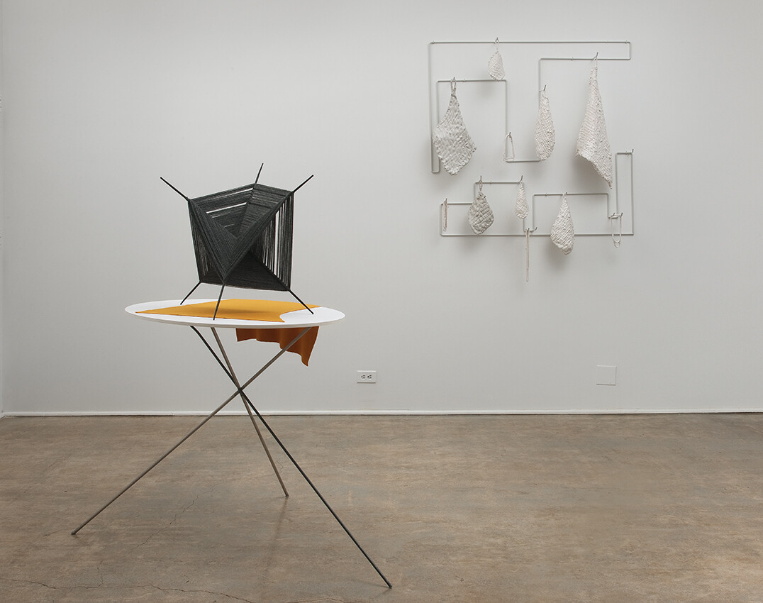 Installation View of Project Series 47: Krysten Cunningham: Ret, Scutch, Heckle at the Pomona College Museum of Art. Photo Credit: Robert Wedemeyer. View 3.