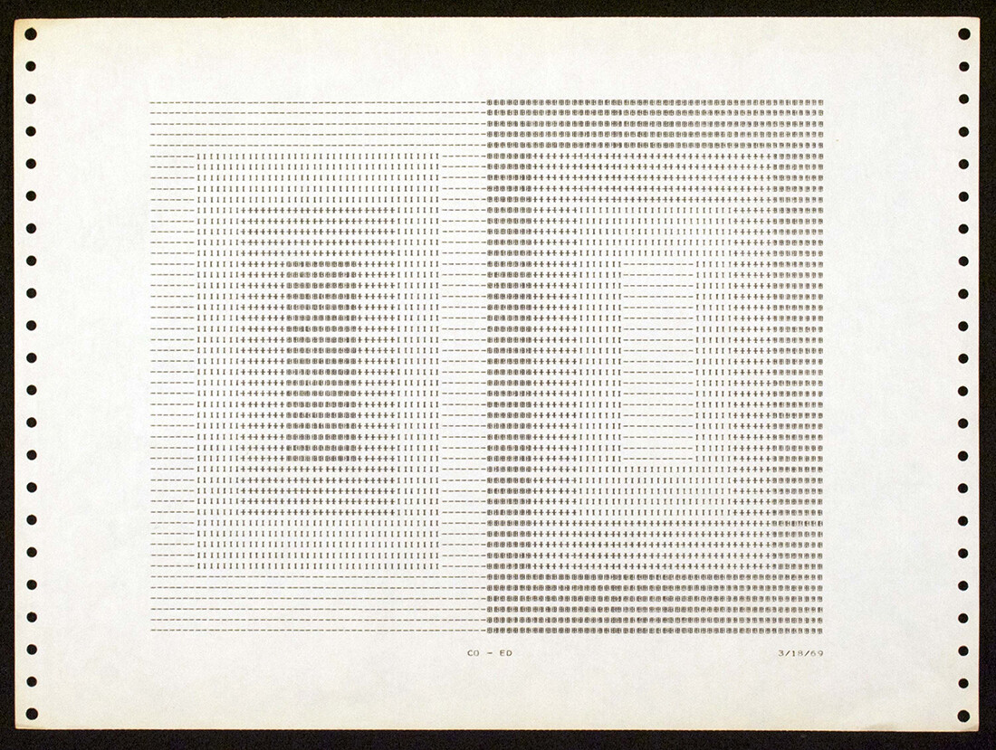 Frederick Hammersley, CO-ED, 1969, Graphic arts, 11 x 14 7/8 in. Pomona College Collection. Gift of Karl and Beverly Benjamin