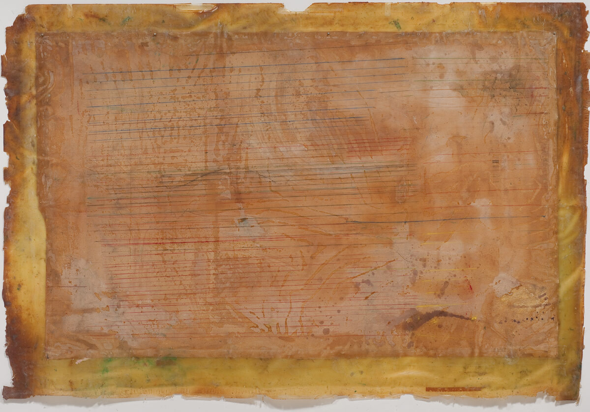 Ed Moses, ILL. 245 B, 1971. Resin and powdered pigment on canvas. 96 x 132 in. (244 x 335.3 cm). Collection of the artist. © Ed Moses. Photograph by Robert Wedemeyer.