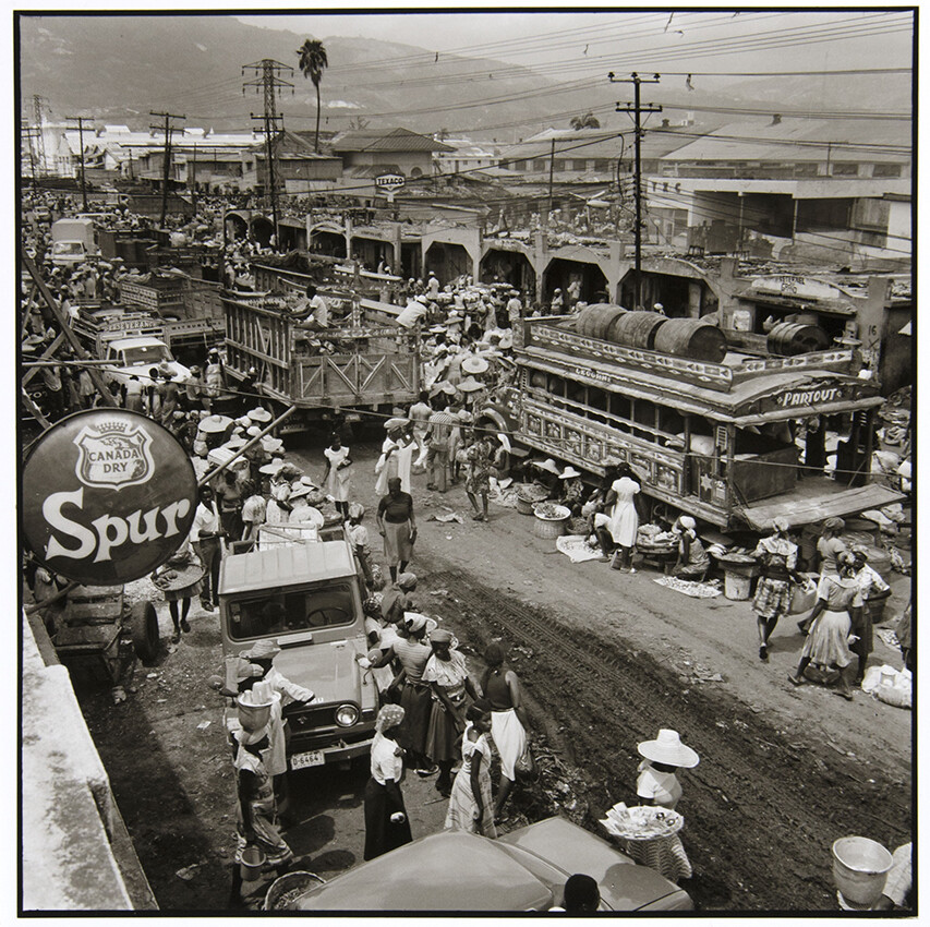 Danny Lyons, The Slaves Market (Croix des Bossales), Port-au-Prince, 1983-86, Silver gelatin print, 10 x 9 3/4 in.