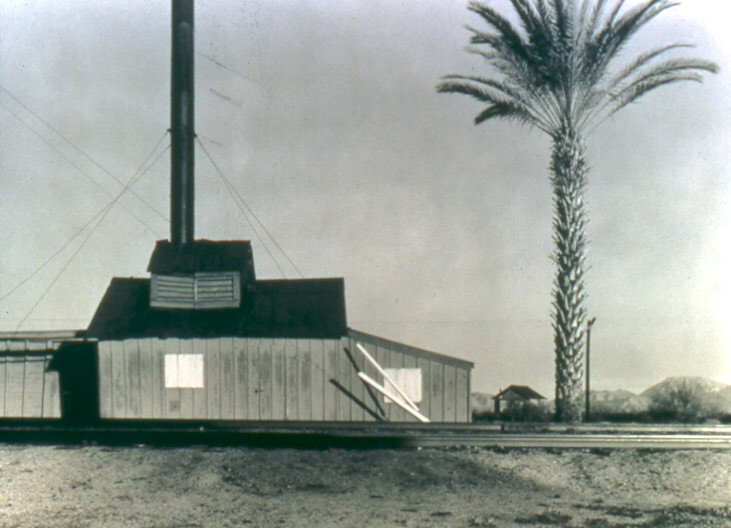 Wright Morris, Powerhouse and Palm Tree, near Lordsburg, New Mexico, 1940, gelatin silver print