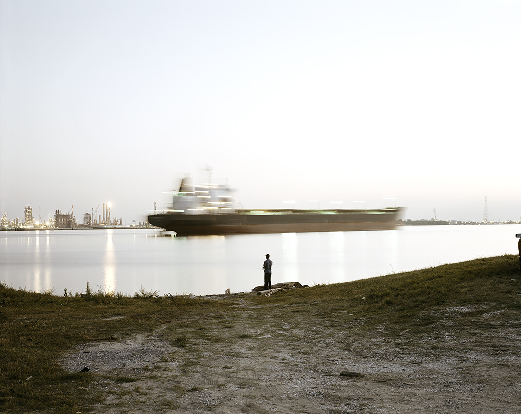 Richard Misrach, Night Fishing, Near Bonnet Carré Spillway, Norco, Louisiana, 1998, © Richard Misrach, courtesy of Pace/MacGill Gallery, New York; Fraenkel Gallery, San Francisco; and Marc Selwyn Gallery, Los Angeles