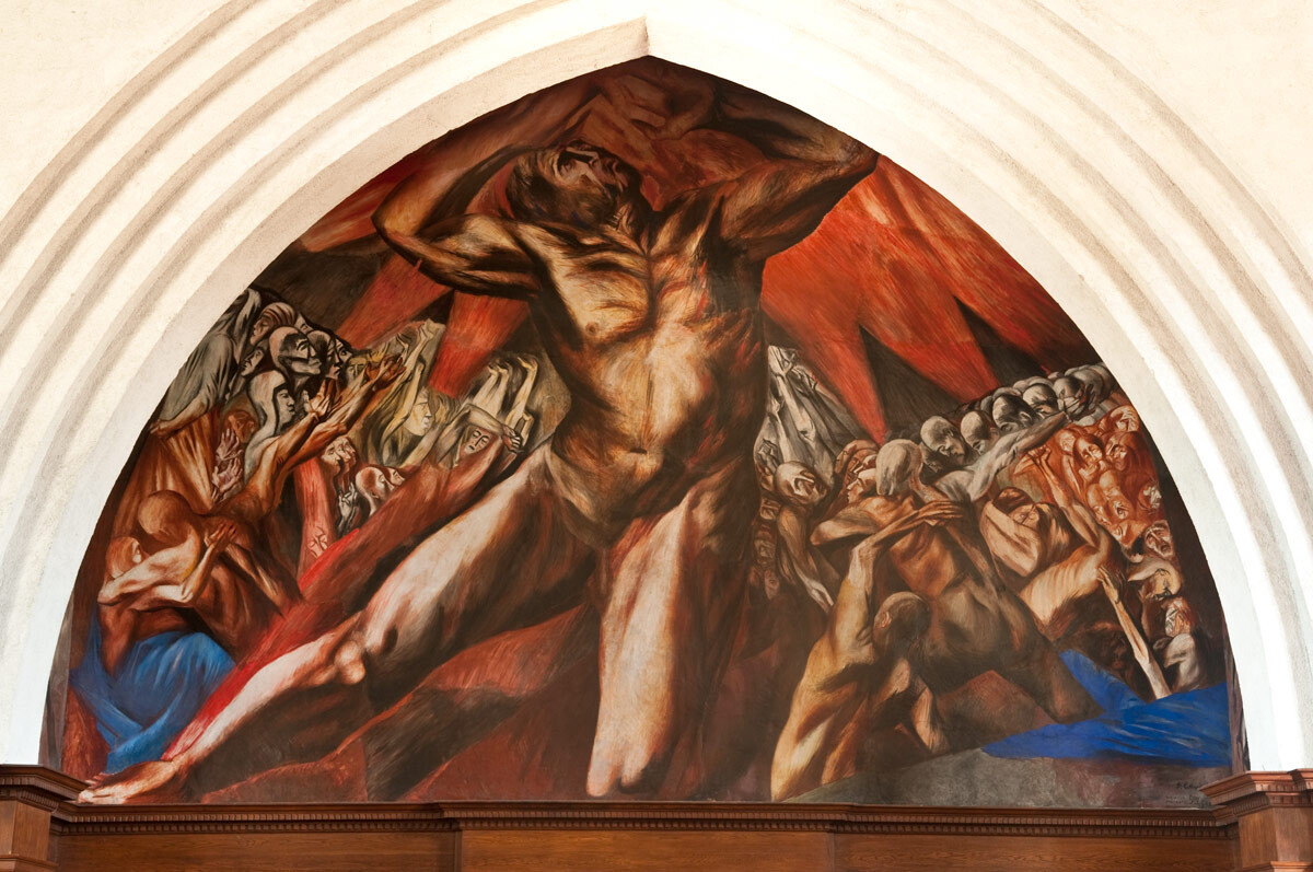 José Clemente Orozco, Prometheus, central panel, Frary Dining Hall