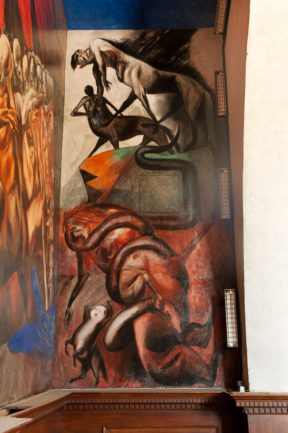 José Clemente Orozco and Jorge Juan Crespo de la Serna, Centaurs, east panel, Frary Dining Hall