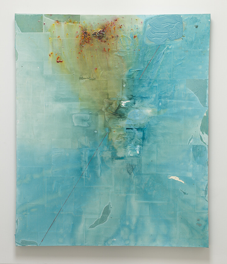 The Benevolent and The Malevolent, 2014. Mixed media on canvas, 72 x 60 in. Courtesy the artist and Honor Fraser Gallery, Los Angeles