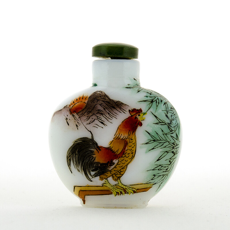 Snuff bottle, n.d., glass, 2 1/8 x 2 in. Pomona College Collection. Gift of Clinton N. Laird