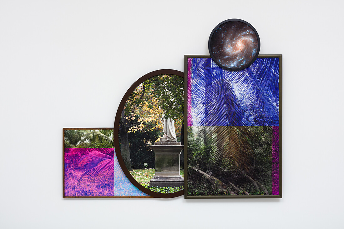 Multiple photographs in individual frames composited together