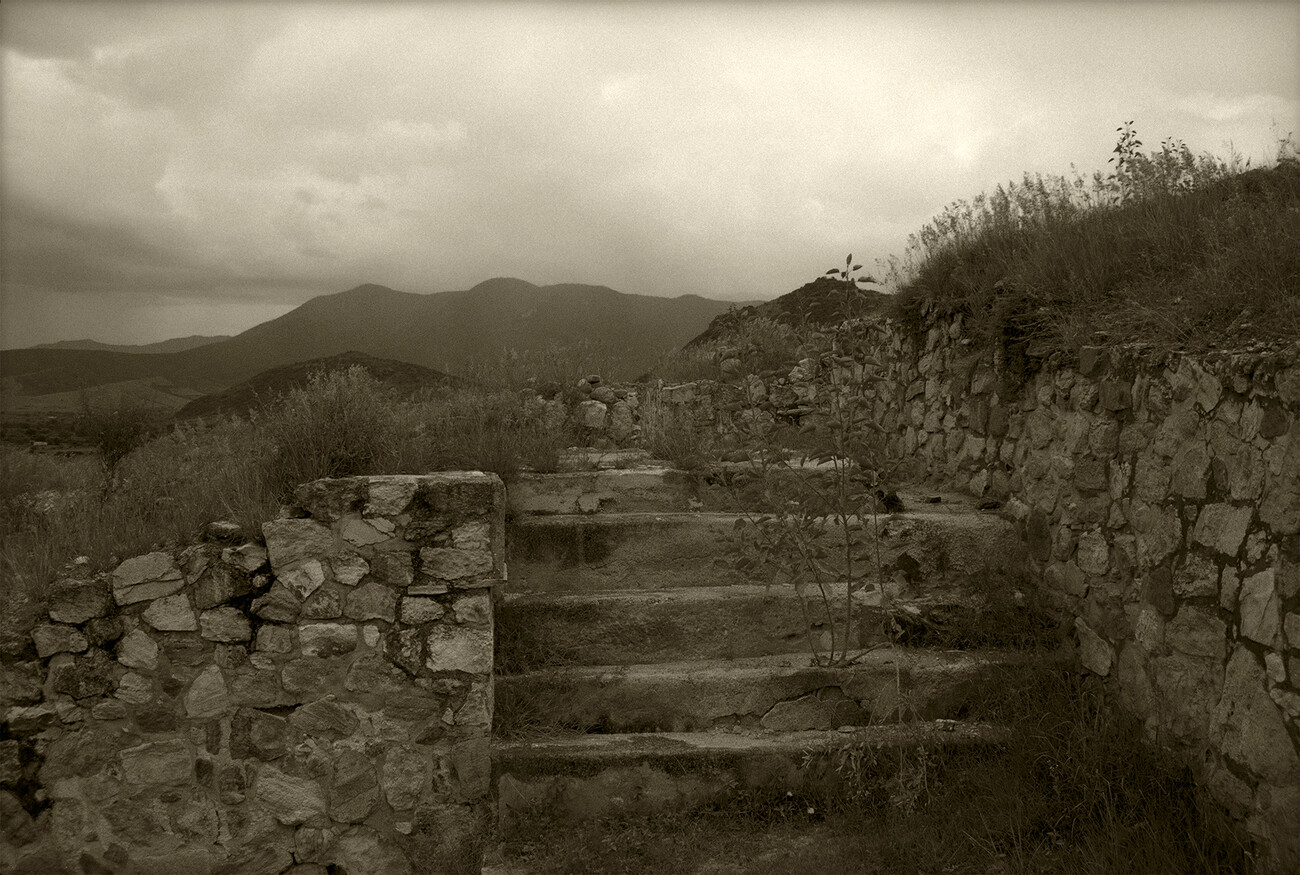 black and white landscape photograph