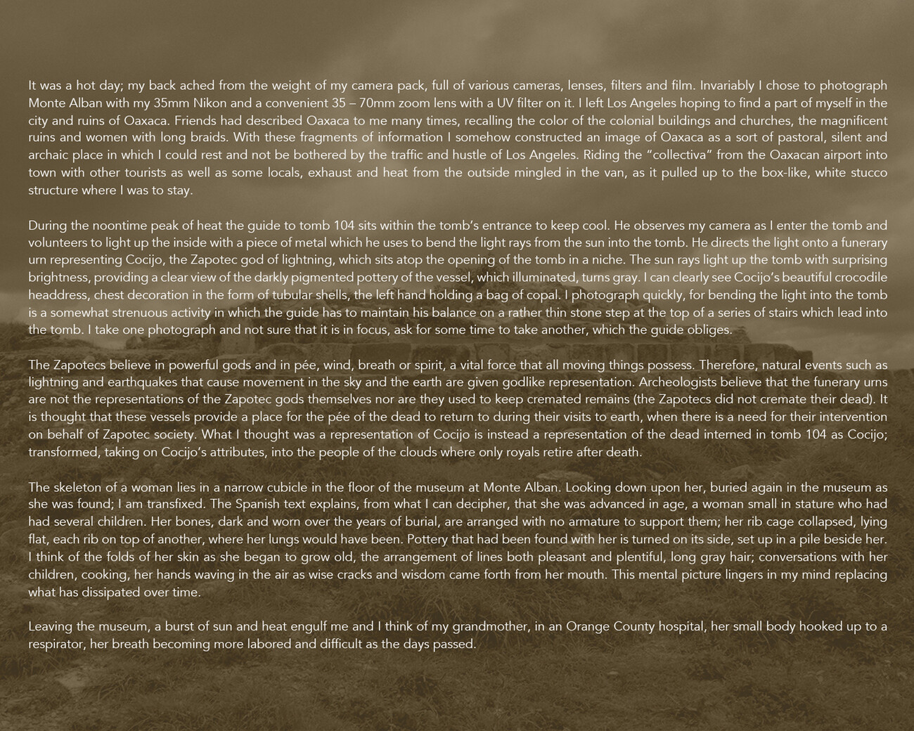 text again sepia tone landscape photograph