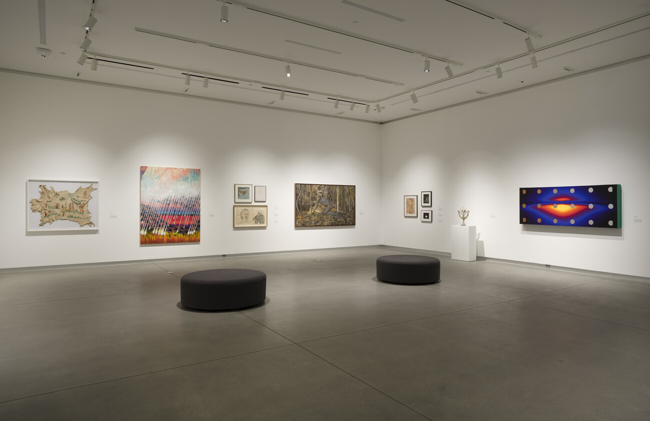 artworks installed on gallery walls