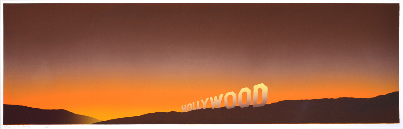 sunrise with Hollywood sign