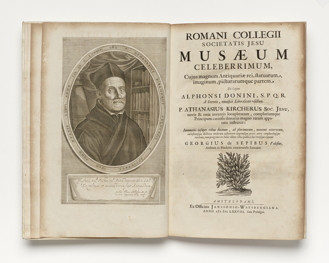 title page of manuscript, image of man on left page