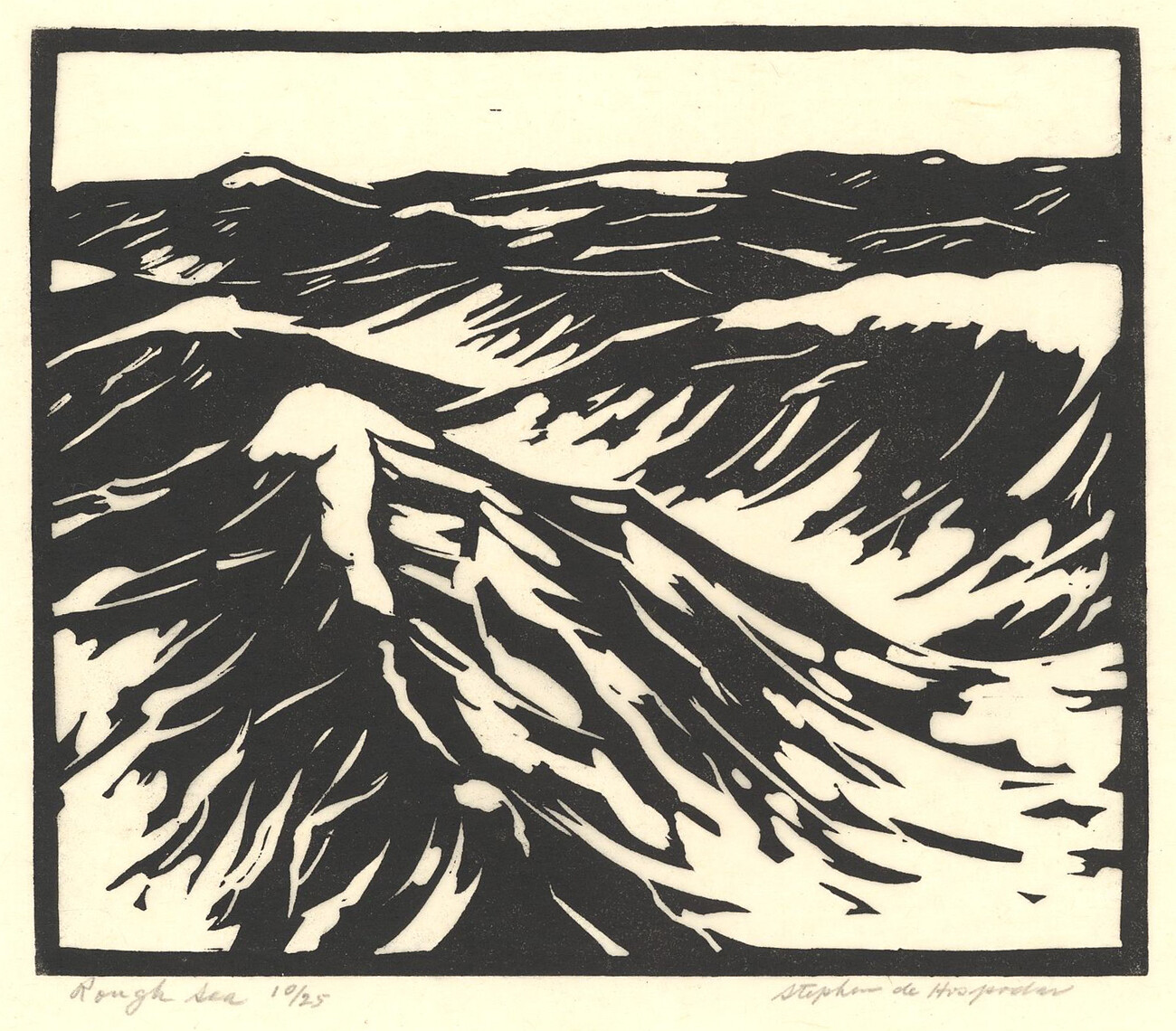 black and white image of ocean waves