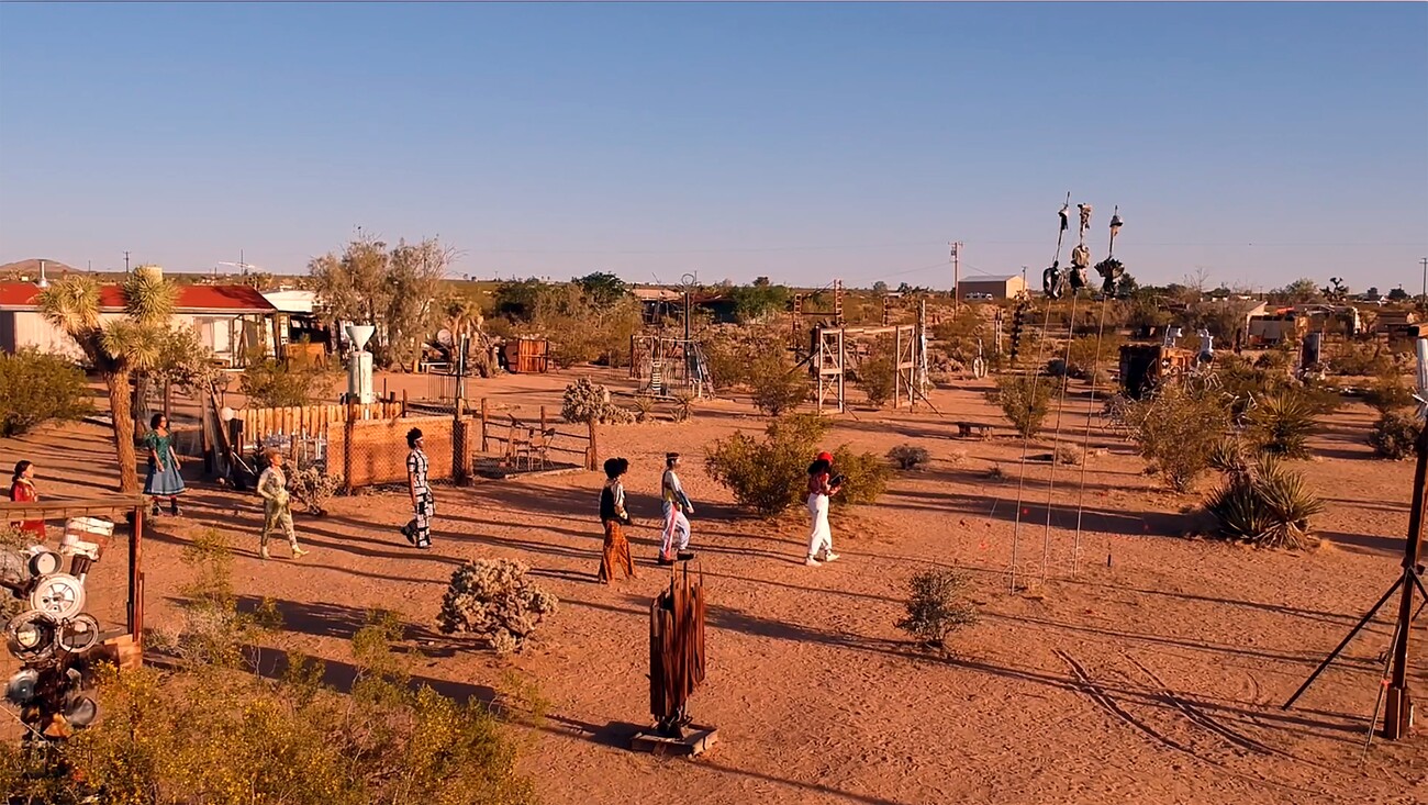 desert landscape with people