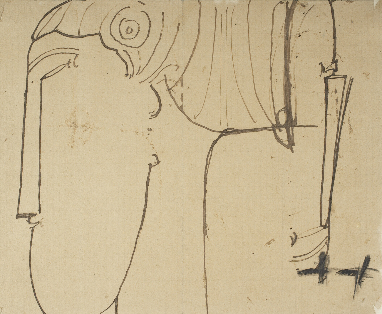abstract drawing of face