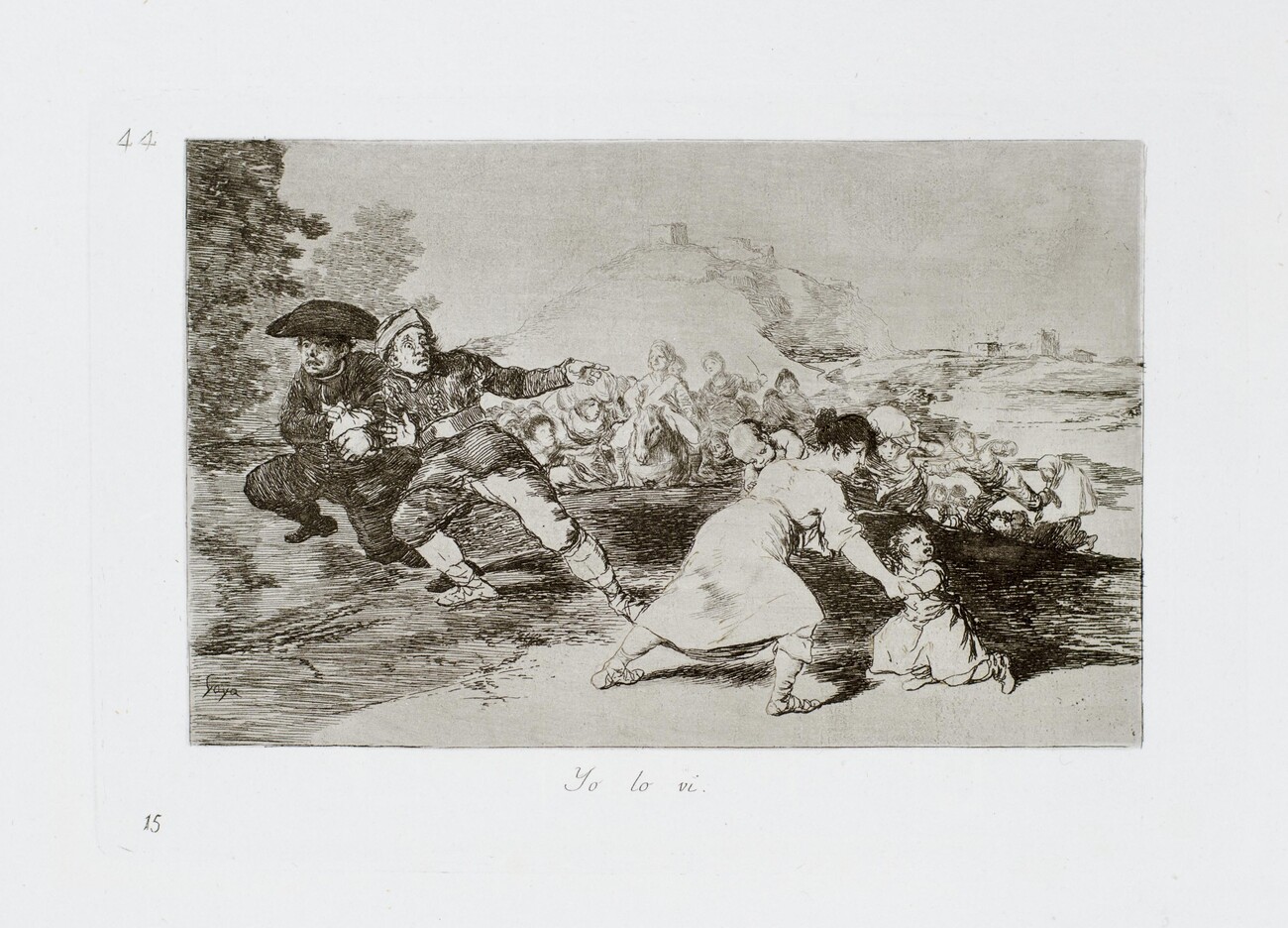 people running away from something