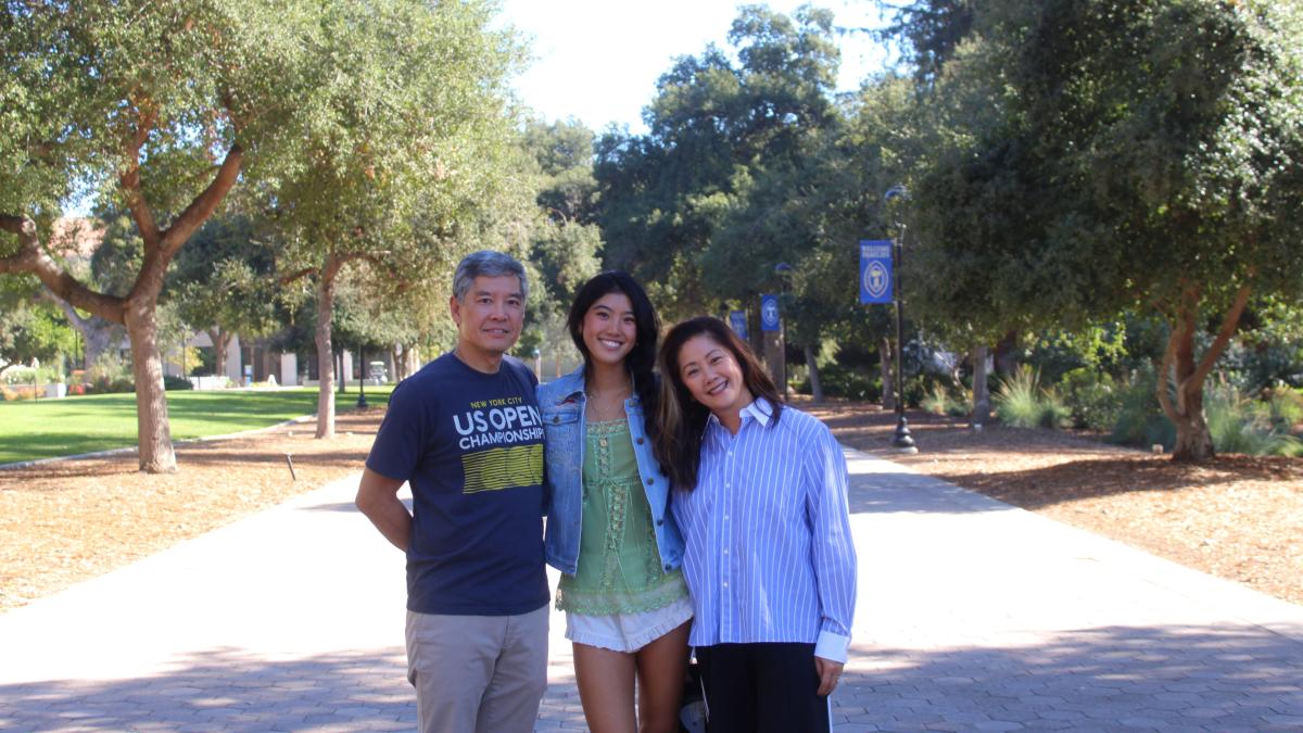 A family of three