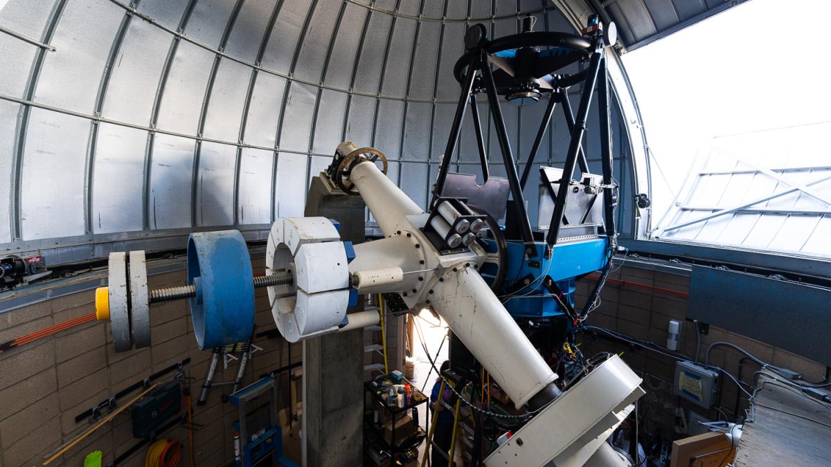 table mountain telescope inside the observatory
