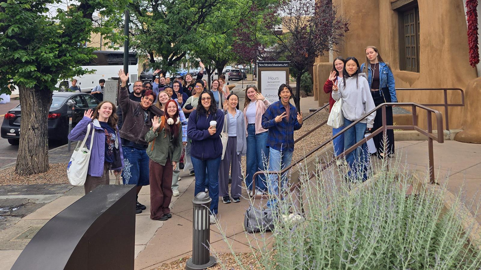 Glee Club in front of Santa Fe Museum of Art