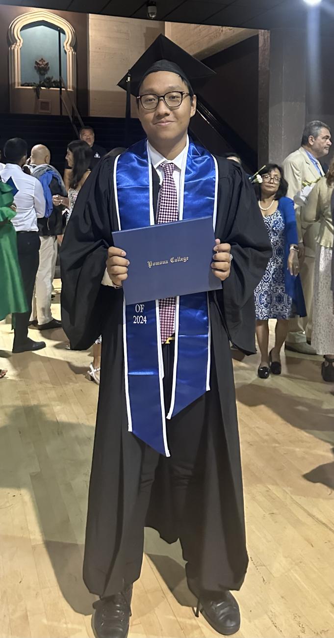 Htet Wai Yan '24 graduated from Pomona College in May.