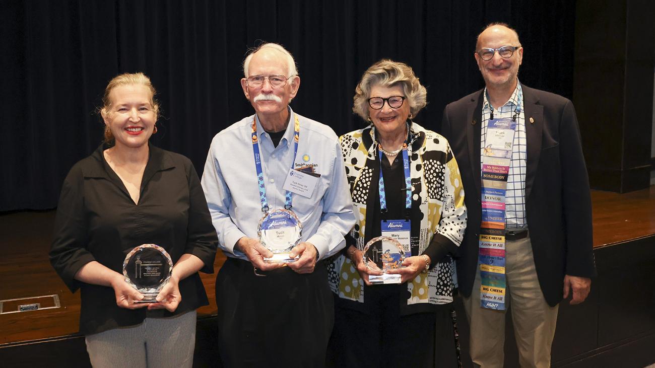 photo of Frank Albinder Class of 1980 with 2024 Blaisdell Award winners.
