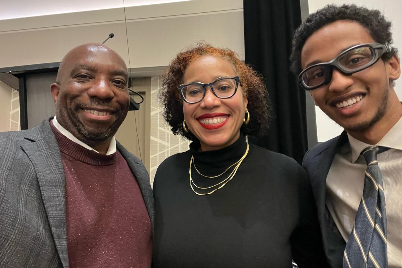 Edray Goins, Omayra Ortega and Tesfa Asmara in a selfie.
