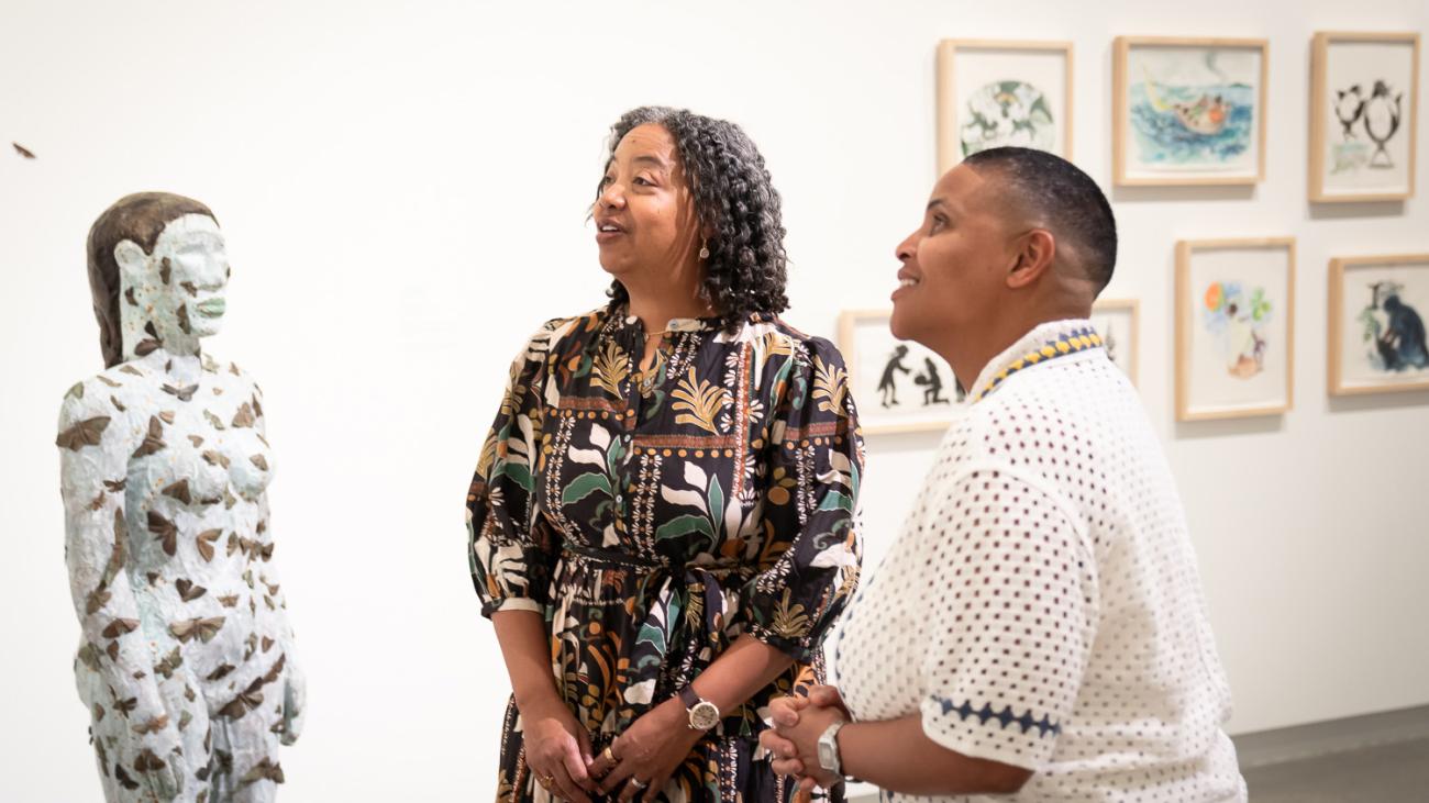 Cherene Sherrard-Johnson and J Finley at the Benton Museum