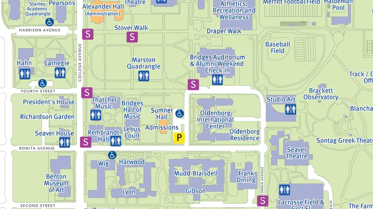 Alumni Weekend map
