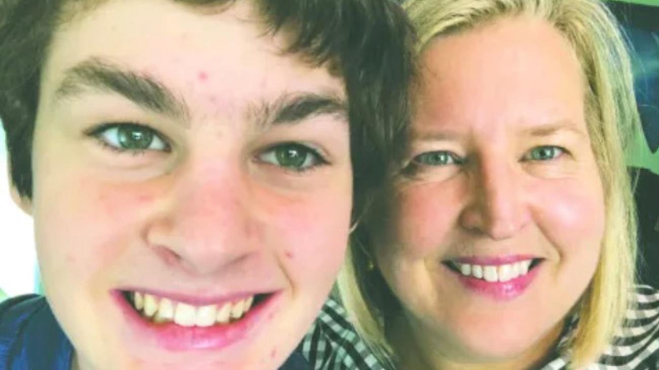 Alumna Evelyn Nussenbaum and son photo