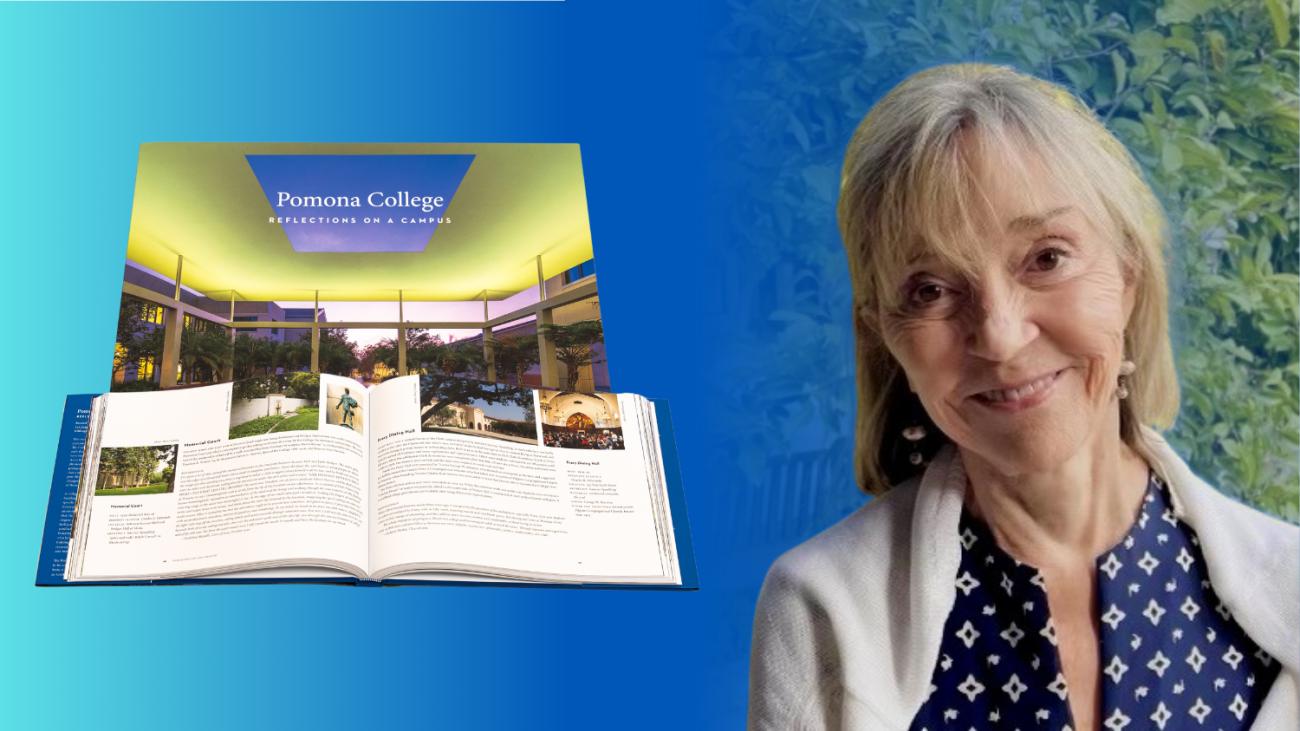 image of Reflections book and Professor Emerita Marjorie Harth