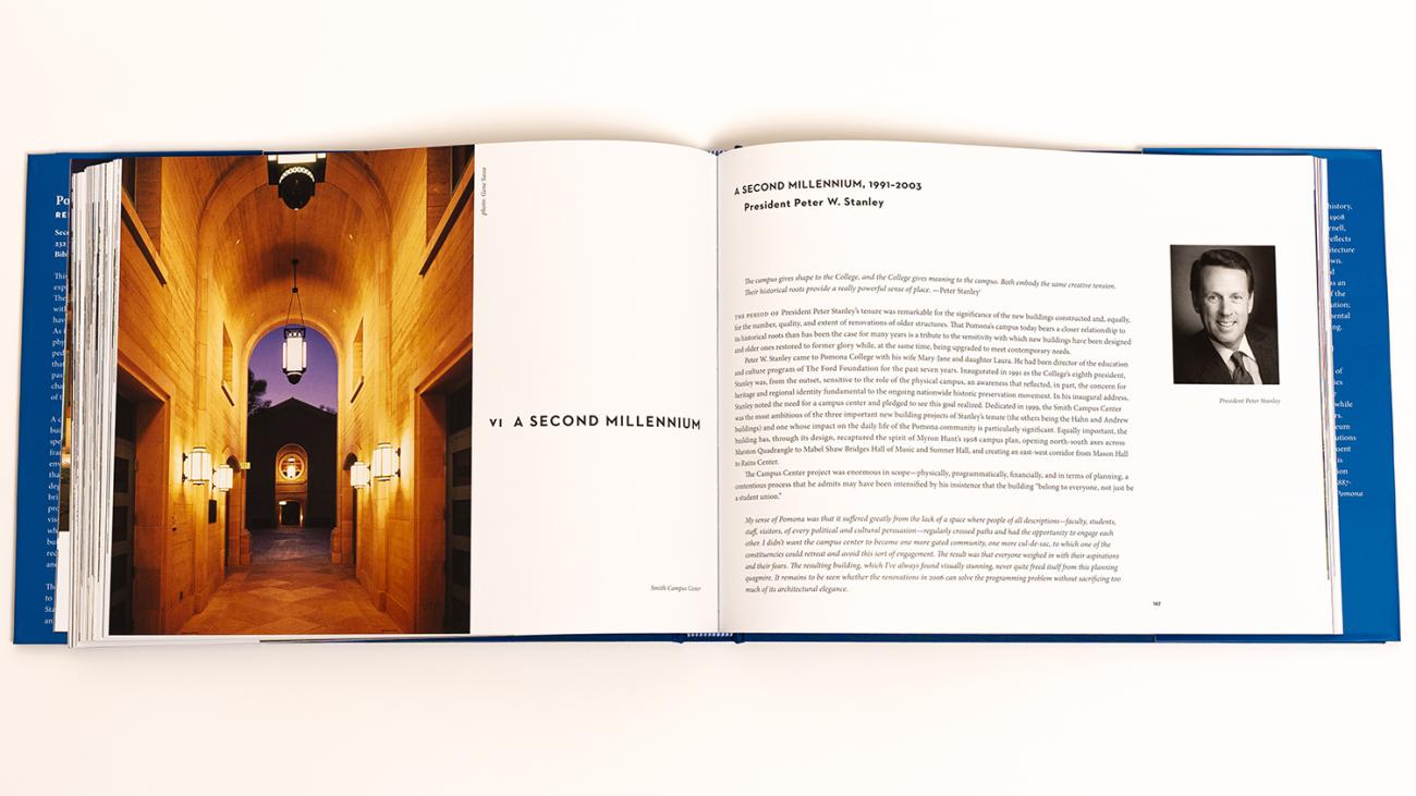 photo of Reflections book opened to a photo of Peter Stanley and text