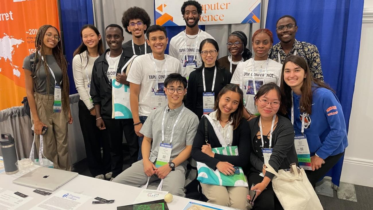 Students with Professor Yi Chen at Tapia Conference Septmber  2024