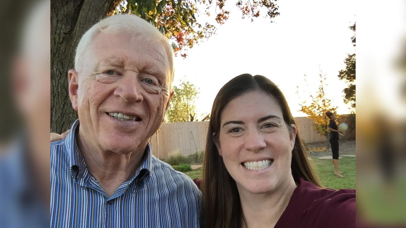 Terry Hodel and Casey Hodel smile for a picture together