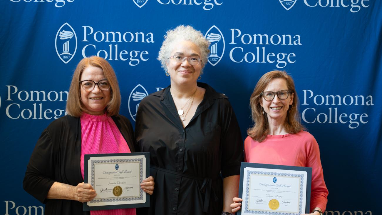 Juanita Davalos, President Starr and Tricia Avant